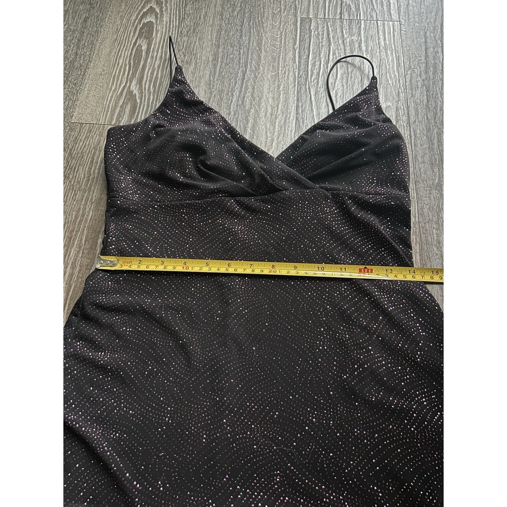 Vintage Y2K 90s Glitter Handkerchief Hem Dress Y2K Fairy Whimsigoth Grunge Vampy - Picture 5 of 7